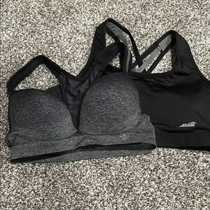 Lily of France Black and Gray Sports Bras for Active Comfort